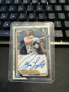 2024 Bowman Chrome 1st Prospect Auto Ryan Lasko #CPA-RLAS Oakland A’s - Picture 1 of 2