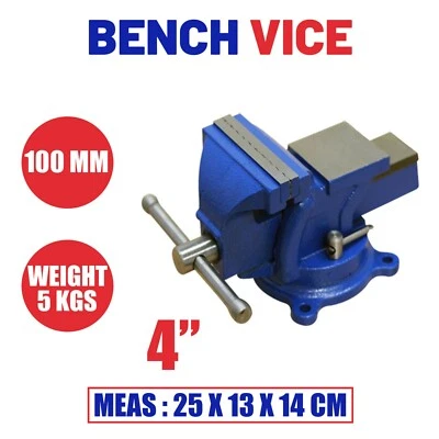 4" inch Jaws Bench Vise Table Desk Vice Swivel Base Workbench Craft Maker Tool