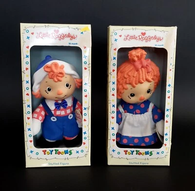 Vintage 1990 Toy Toons "Little Raggedys" Ann & Andy  7” NEW-In-Box - Image 1 of 4