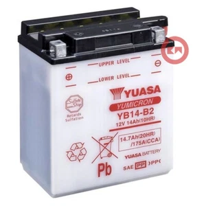 Batería Yuasa YB14-B2 12V 14,7Ah Polaris Hawkeye 4X4 300 2006 2007 2008 2009 - Imagen 1 de 3