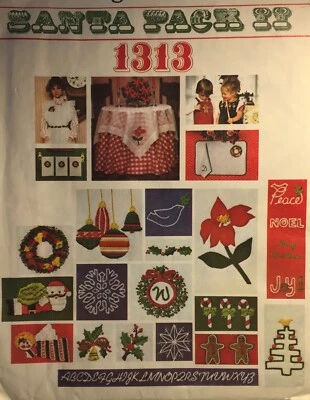 NEW & VINTAGE 1980s VOGUE SANTA PACK EMBROIDERY SEWING PATTERN 1313 - Image 1 of 2