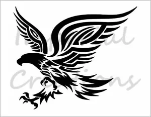 EAGLE LANDING Bald American Bird Wings 8,5 x 11 Plantilla Hoja NUEVA S504 - Imagen 1 de 2