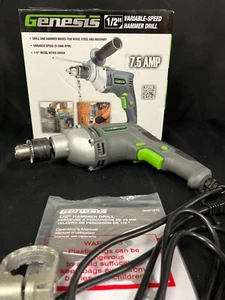 Genesis GHD1275 Gray 7.5AMP 1/2-In. Variable-Speed Reversible Hammer Drill - Picture 1 of 12