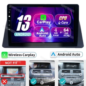 4+64GB Android 13 Carplay For 2008-2013 Honda Accord 8 Car Stereo Gps Radio SWC - Picture 1 of 15