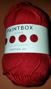 Paint Box YARN 1 Skein Red Wine  Color 416 Lot 2604  100% Cotton #3 Light - Picture 1 of 2
