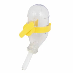Hamsters Mice Rabbit Plastic Pet Drinker Hanging Feeder Water Bottle Yellow 50ml - Picture 1 of 1