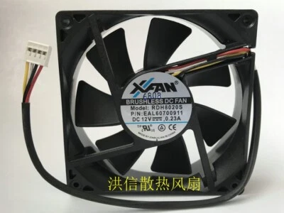 XINRUILIAN Fan RDH8020S DC12V 0.23A 80*20MM 4 Pin - Image 1 of 4