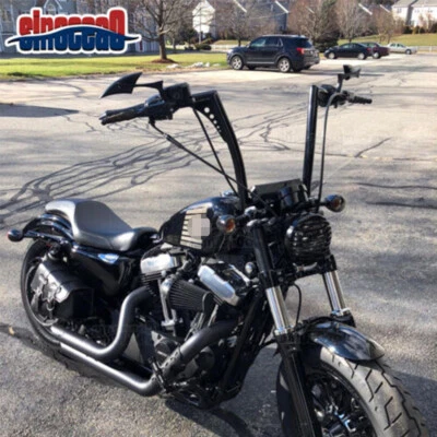 10" 12" 14" 16" 18" Rise Ape Hangers Handlebar for Harley Sportster Softail Dyna - Image 1 of 4