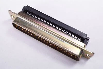 DCSF-37P ITT D-Sub Connector Plug for Flat Ribbon Cable Vert 37 Pos IDC Steel - Image 1 of 4