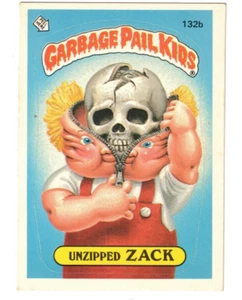 1986 TOPPS GARBAGE PAIL KIDS SERIES 4 UNZIPPED ZACK #132B EX VINTAGE FUNNY GROSS - Imagen 1 de 2