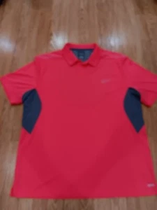 GREG NORMAN GOLF POLO SHIRT -XL- ORANGE GRAY-SHARK PERFORMANCE - Picture 1 of 11