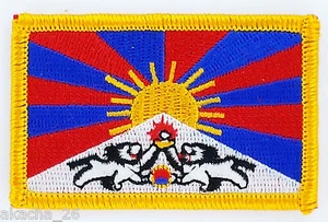 PATCH ECUSSON BRODE DRAPEAU TIBET INSIGNE THERMOCOLLANT NEUF FLAG PATCHE - Bild 1 von 1
