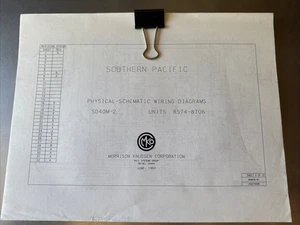 Southern Pacific Locomotive SD40M-2 Physical Schematic Wiring Diagrams MKO - Picture 1 of 24