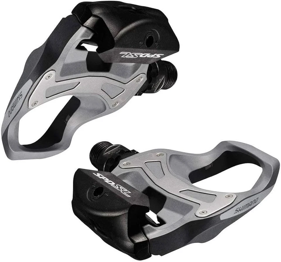 Pedales de bicicleta de carretera Shimano PD-R550 SPD-SL gris sin clip SM-SH11 taco nuevo Foto 1 de 1