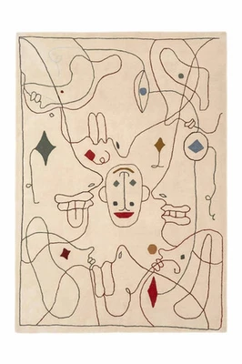 Rug Silhouette Wool Handmade Tufted Hand Linon Hooked Area Navy Rug, Quatrefoil - Image 1 of 4