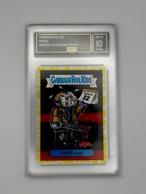 2018 Garbage Pail Kids 7b FRYE DAY Yellow GMA 10 GEM 💎 Friday The 13th Voorhees - Image 1 of 3