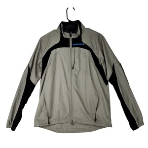 Brooks XS Men Running Jacket Gray Black Reflective Jogging Wind Resistant Vented - Picture 1 of 14