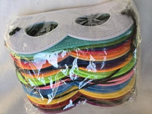 NWT Lot Of 24 Masquerade Masks. Multicolor, Felt. - Picture 1 of 4