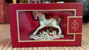 2025 LENOX BABYS FIRST CHRISTMAS VINTAGE ROCKING HORSE XMAS ORNAMENT NIB O#13 - Picture 1 of 3