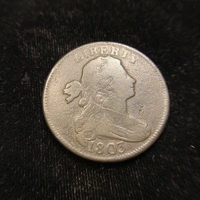 1803 S252 R2 Small Date/Sm Fraction Draped Bust Large Cent F+ Fine 1c MAKE OFFER - Image 1 of 4