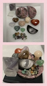 Kristall Konvolut 23 Teile - Mystic Mix: Kristall & Edelstein Set - Sonne Mond Schale - Bild 1 von 13