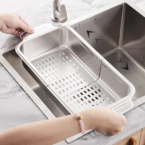 ZDRongZhen Kitchen Supply-Over The Sink Stainless Steel Retractable Kitchen S... - Picture 1 of 6