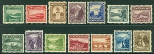 SG 149-162 Newfoundland 1923. 1c-24c set of 14. Fresh mounted mint, 24c being... - Picture 1 of 2