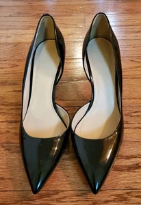 NWOB J.Crew D'Orsay Black Patent Leather Pumps Heels Shoes 9.5 Italy $218 - Picture 1 of 10