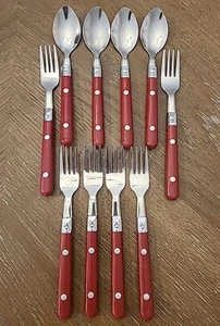 10 Pezzi Gibson Manico Plastica TAGLIA BAMBINO Posate Argenteria Rosso - Foto 1 di 4