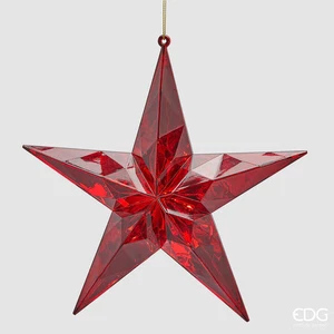 EDG Enzo De Gasperi Decoro Diamante Stella Natale Da Appendere D 19,5 Cm L 5 Cm  - Imagen 1 de 1
