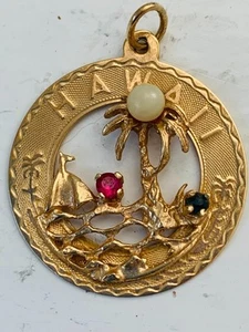 Colgante Hawaii oro amarillo macizo 14K de Crea - Imagen 1 de 9