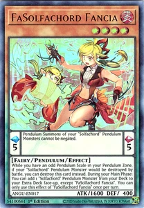 2x FaSolfachord Fancia NM ANGU-EN017 YuGiOh Konami YS1 - Bild 1 von 4