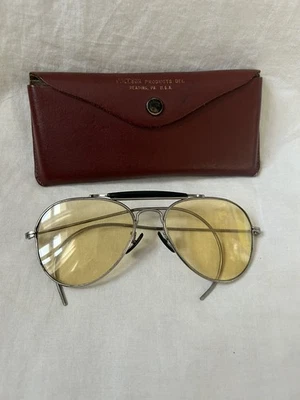 Gafas de sol Willson Aviator para motocicleta gafas de tiro años 50 EE. UU. con estuche Foto 1 de 4