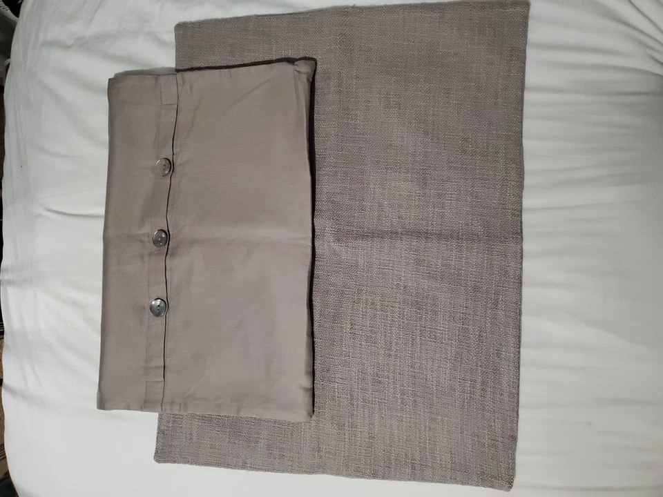 Crate & Barrel Lindstrom серый 2 стандартных наволочки комплект EC светло-коричневый пара - Изображение 1 из 4