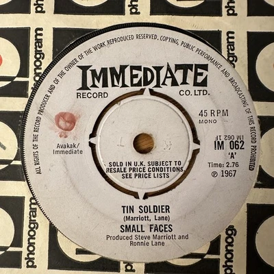 Small Faces – Tin Soldier - Vinyl 7" Single UK Import - VG - Image 1 of 2