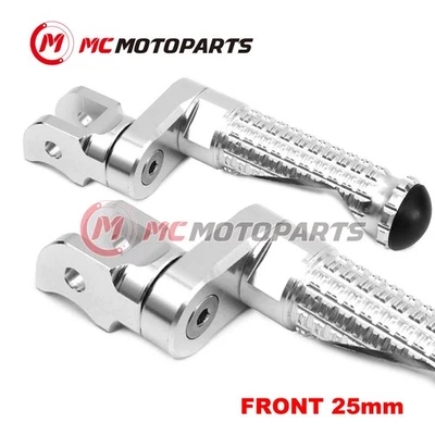 Para Suzuki DL 1000 XT V-Strom 17-19 MPRO 25mm Reducción PLATA Pies de Piloto Foto 1 de 4