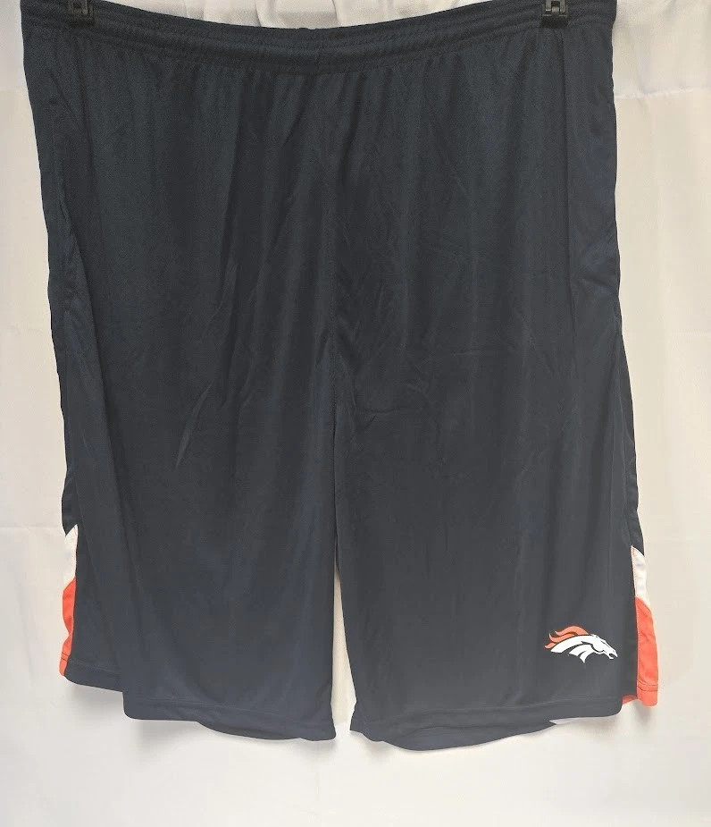男式 Fanatics NFL 丹佛野马 B&T 蓝色涤纶标志橄榄球短裤 — 第 1/4 张图片