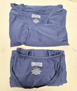 2 DULUTH TRADING Men's Size 2XL Short Sleeve V Neck Tee  & Tank Top Shirt Blue - Picture 1 of 13
