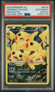 PSA 8 Pikachu #RC29 Veronica Taylor Autograph 2016 Xy Generations 114272179 - Picture 1 of 2