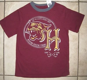 NWT GAP Kids Boys Wildcats Western Hockey Graphic Ringer T-Shirt Tee 4/5 NEW - Picture 1 of 1