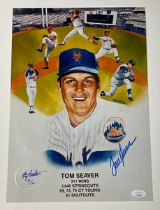 Tom Seaver Signed Photo, Oversized 10x14. LE /311. New York Mets. JSA - Picture 1 of 4