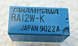 RA12W-K TAKAMISAWA POWER CUBE RELAY 8-PIN  0.013A (Coil), 12VDC (Coil) 2-PC LOT - Picture 1 of 2