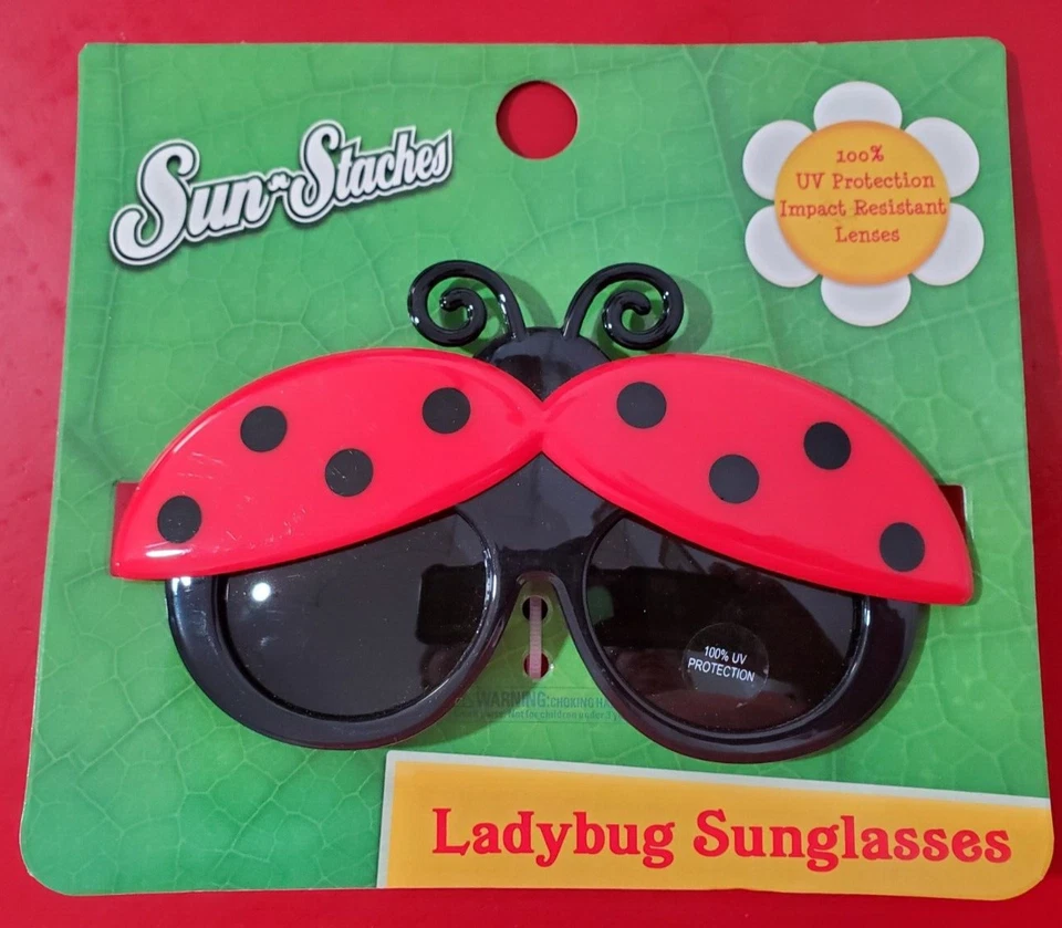 Sun-Staches Kid's Ladybug Sunglasses: Can Be Used for Costume Party Shades - Image 1 of 1