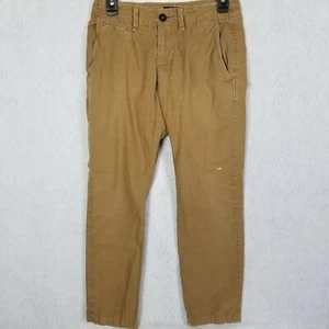 American Eagle Outfitters Slim Straight Tan Pants 26/28 Heavyweight Denim - Picture 1 of 7