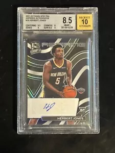 2021-22 Spectra Aspiring Autographs Herbert Jones Rookie /99 BGS 8.5 Auto 10 - Picture 1 of 2