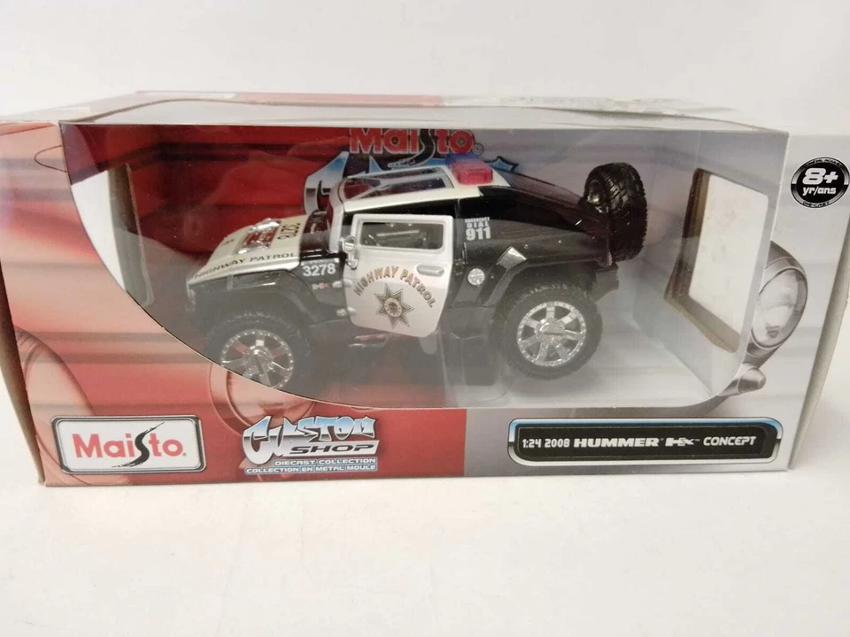 Maisto Hummer HX Concept 2008 POLICE 1/24 CUSTOM SHOP 31021HUMMERPOL - Immagine 1 di 2