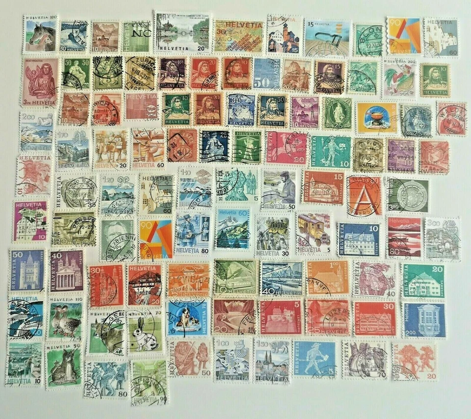 Colección de estampillas de Suiza - 100 a 2000 estampillas diferentes Foto 1 de 1