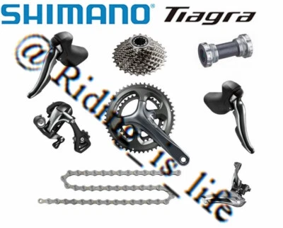 Shimano Tiagra 4700 2X10 Speed Road Groupset 50-34T/52-36/165-175 No Caliper Set - Image 1 of 4