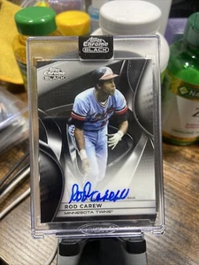 2025 Topps Chrome Black Rod Carew On-Card Auto- #CBA-RCA Minnesota Twins HOF ⚾️ - Picture 1 of 2