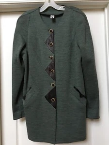 Long 32” Blazer Jacket Wool-blend Knit. Made In Russia, Size 48 ( US 12 )vintage - Picture 1 of 10